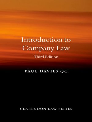 cover image of Introduction to Company Law